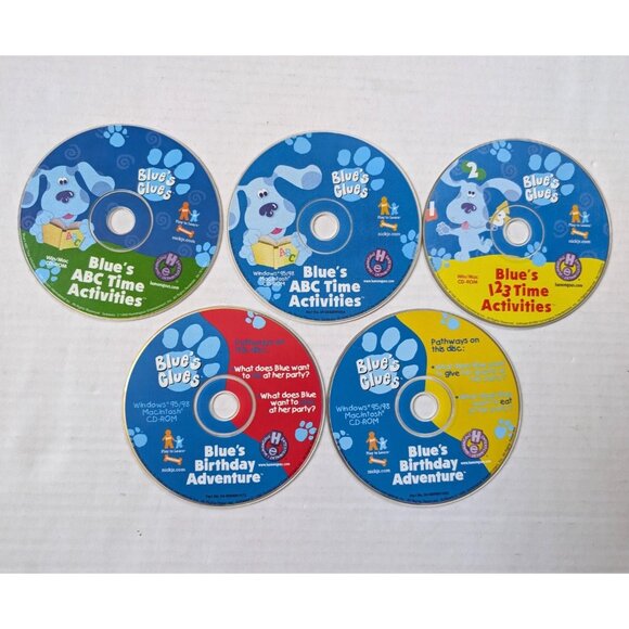 Vintage Blues Clues CD-ROM Game Lot of 5 Humongous Entertainment - Picture 1 of 6